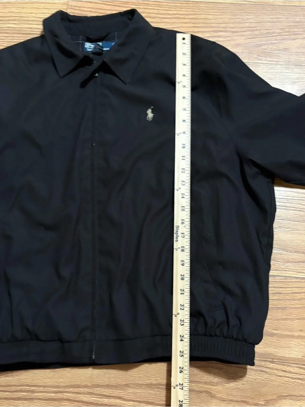 Polo Ralph Lauren Mens Bi-Swing Windbreaker Jacket Black Old Money Size XL Logo